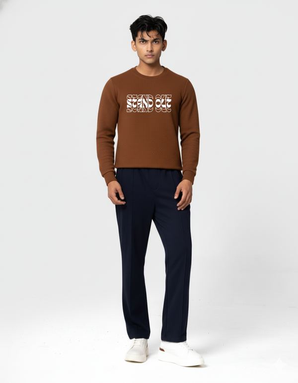Basic Men Sweatshirt - Brown